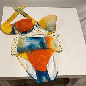 VENUS Multicolor Bikini with Crochet Detail